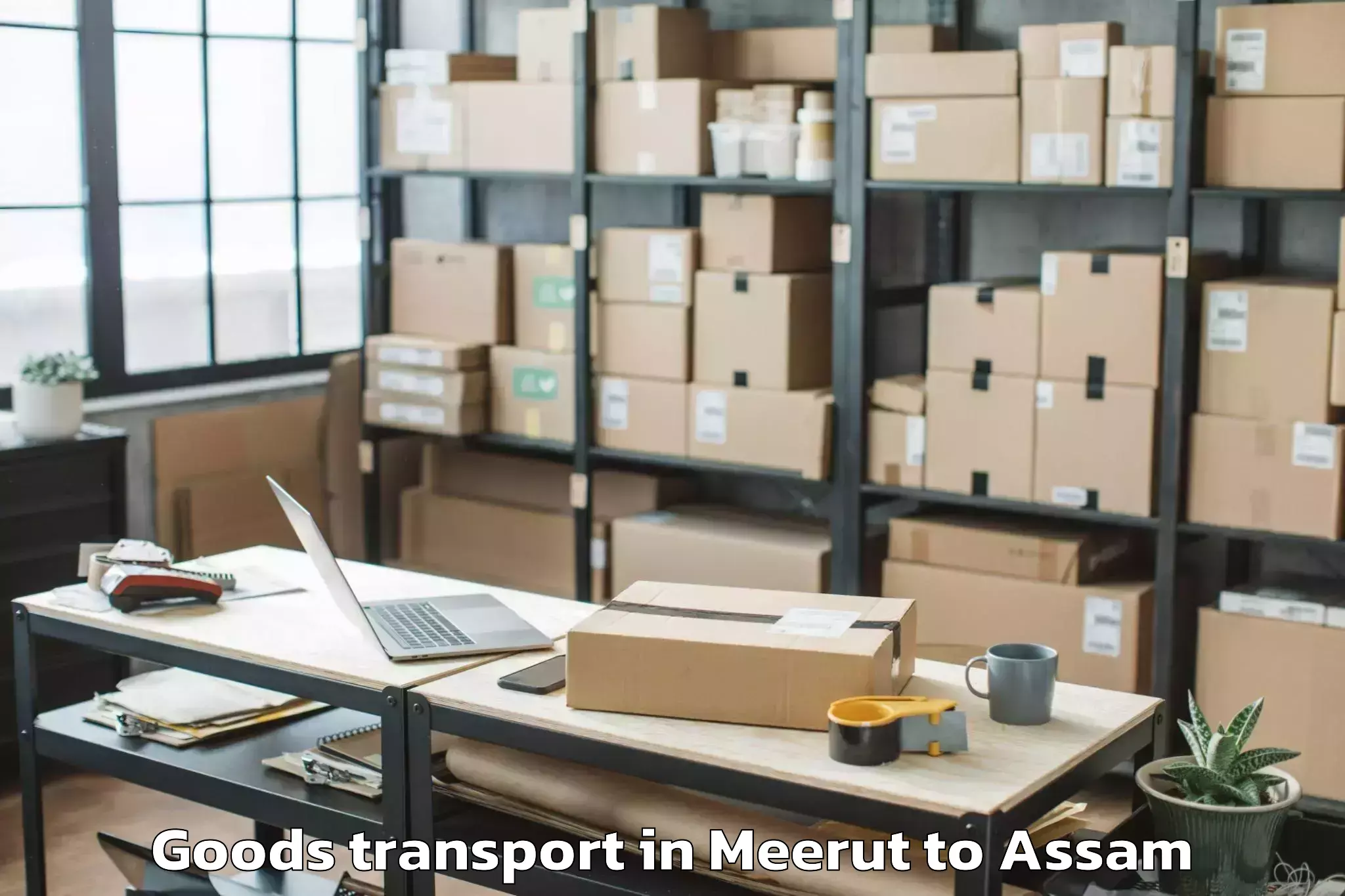 Book Meerut to Gauripur Goods Transport